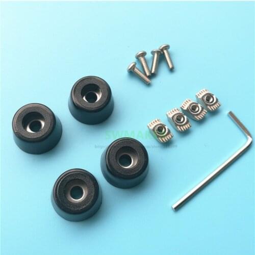 4pcs shock absorber footpad set soft rubber footpad, anti-skid footpad for 2020 2040 profile Creality TEVO Prusa I3 3D printer