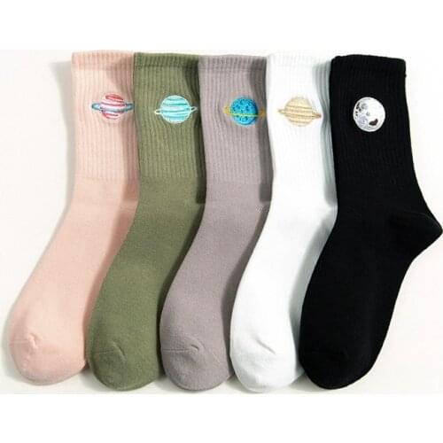 Lovely Japanese Original Hostess Socks Star Magic Girl Embroidery Autumn Winter Leisure Socks Korean Womens Gift Socks