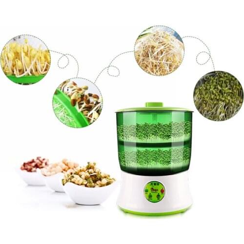 New Bean Sprout Machine 110V Intelligence Home Use Large Capacity Automatic Bean Sprouts Machine EU/US Plug