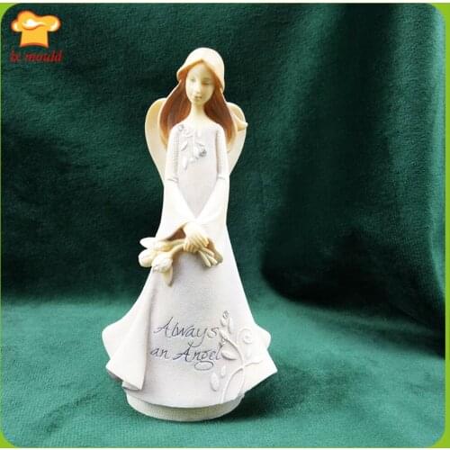 2021 New angel bouquet silicone molds sugar flower craft mould polymer clay soap candle mold cake decoration tool