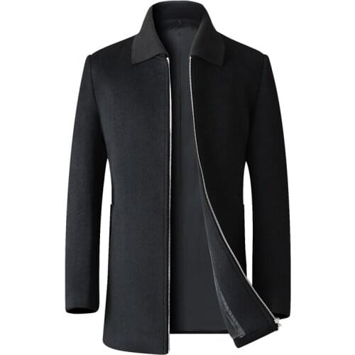 New Plus size 8XL 7XL 6XL high quality autumn and winter fashion business casual Slim wool coat/Mens long Lapel Wool coat