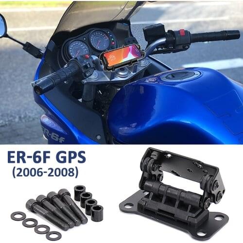 NEW Motorcycle Accessories Black Mobile Phone Holder GPS Stand Bracket For Kawasaki ER-6f ER6F 2006 2007 2008