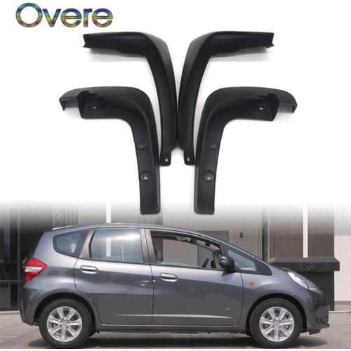 Overe Car Front Rear Mudguards For Honda Fit / Honda Jazz 2011 2012 2013 Hatchback Car-styling 1Set Mudflaps Accessories Fenders