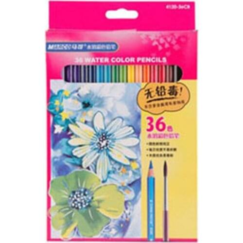 MARCO 4120 professional water soluble painting color lead 24 color 36 color students childrens brush Mark color pencil