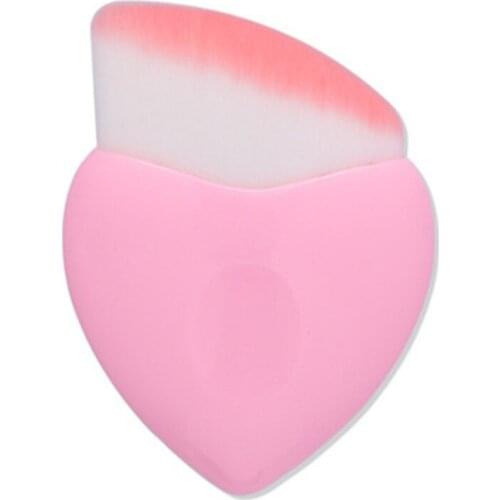 Pink Heart Mermaid Makeup Brushes Powder Blush Foundation Cosmetic Tools Chubby Contour BB Cream Rainbow Make up Blending