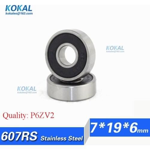 [S607RS-P6]10PCS Free Shipping stainless steel S607RS rubber sealing bearing R1970HH 60017RZ 160017K bearing 7*19*6