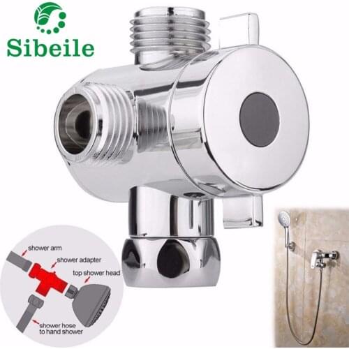 SBLE Shower Mixer Diverter Holder Valve Chrome Head Arm Flow Handheld Fixed Showerhead Diverter Valve Water Separator Shower