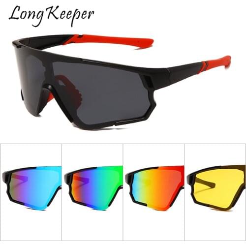 LongKeeper Polarized Sunglasses Men Outdoor Sport Goggles Yellow Lens Mens Glasses Driving Glasses Fishing Shades Gafas De Sol