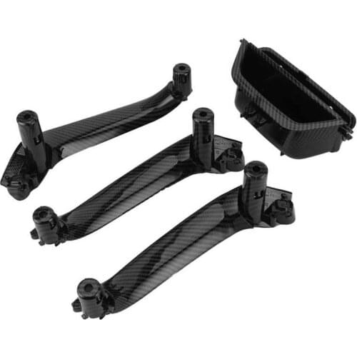 Inner door handle car accessories Interior Door Pull Handle Trim Cover Carbon Fiber Style Fit for X3 X4 F25 F26 2010‑2017