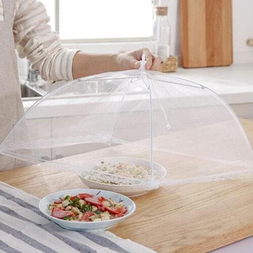 Food Protective Mesh Cover Square Folding Mesh Dish Cover Insect-proof Table Cover Vegetable and Fruit Dust Kitchen Accessories