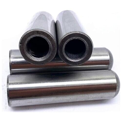 1pcs M6 cylindrical pins round head internal thread pin heat treatment dowels positioning dowel 14mm OD GB120 35mm-100mm long