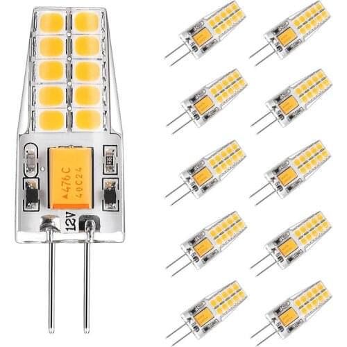 10pcs G4 LED Bulb 12V AC DC 3W LED G4 Lamp Lampadas Bombillas 20LED 2835 SMD 360 Degree 4000K 6000K Replace 30W Halogen Lamp