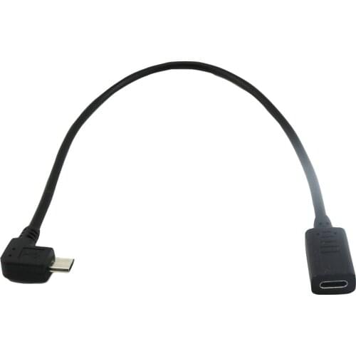 1x USB 3.1 Type C Female to Micro Male Plug Data Charger Adapter Connector Cable 30cm Straight/UP/Down/Left /Right Angle
