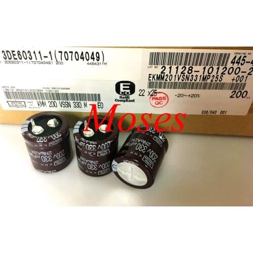 200v 330uf +/- 20% Japan High Quality 100% Original New NCC Capacitance Low ESR Audio Electrolytic Capacitor Radial 22x25mm