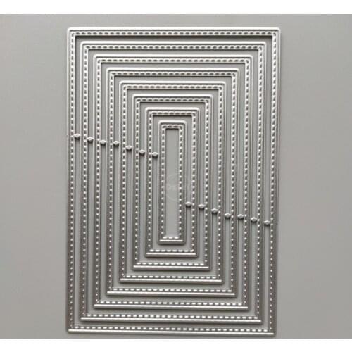 2021 Rectangle Metal Cutting Dies DIY Scrapbooking Paper Photo Album Crafts Mould Cards Embossing Mold Stencils for Decor