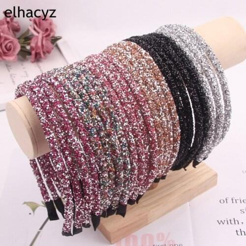 30pcs/lot New Sequins Bling Bling Head Hoop Girls Glitter Hairband Children Party Fashion Headbands Sweet Kids Hair Accessories