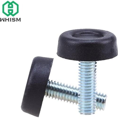 4pcs Adjustable Furniture Leveling Leg Feet Glide Slide Leveler Base Screw-in M8 Bolt on Pad for Table Chair Sofa Cabinet