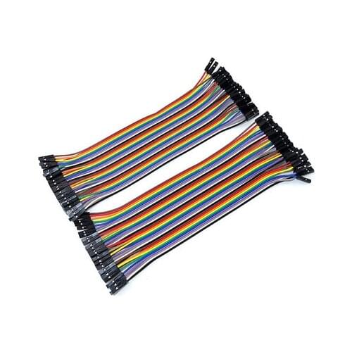 40pin female to female 200mm length colorful dupont wire cable assembly