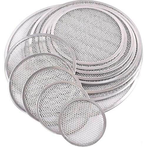 6-22inch Non Stick Pizza Screen Pan Seamless Aluminum Metal Net Bakeware Kitchen Tools Round Pancake Pizza Pastry Baking Tray