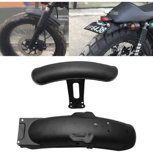 1Set Black Metal Motorcycle Rear & Front Fender MudGuard Cover Protector Fit For CG125 Retro Modification