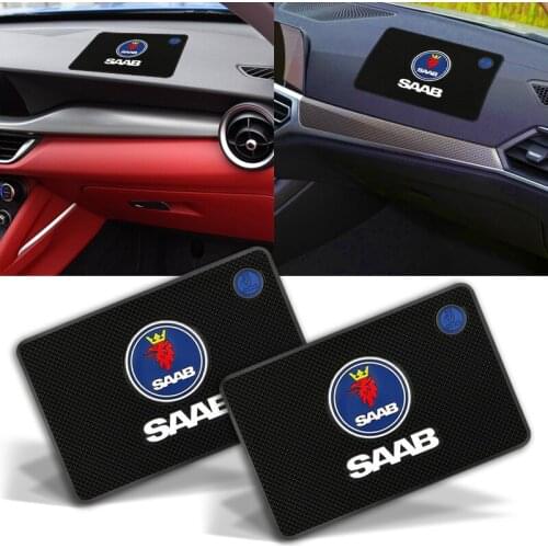 Car Dashboard Phone Holder Anti-Slip PVC Mat Auto Non-Slip Sticky Gel Pad For Saab 93 95 Saab 9-3 9-5 900 9000 Car Accessories