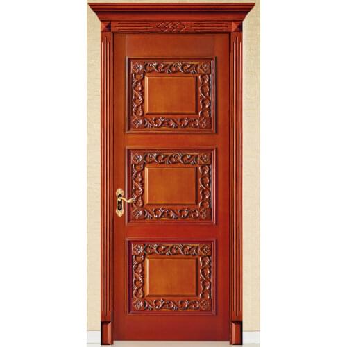Customized Solid Wood Interior Door Luxury Carving Designs Thailand Oak solid timber doors C015