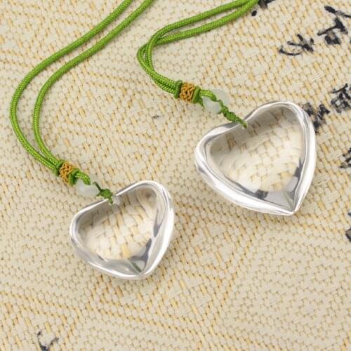Heart shape natural white crystal / white rock quartz stone pendant natural stone pendant DIY jewelry for woman wholesale