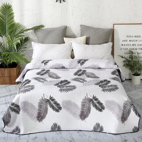 35 Simple Leaves Print Cotton Polyester Bedspread Coverlet/Bed Cover Quilt Coverlet Summer Blanket 15 colors available #sw