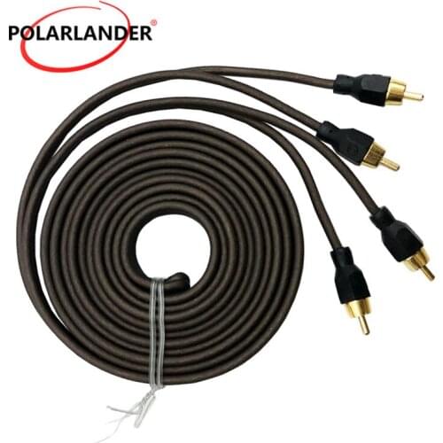 Adapter Cable Connector Car Audio Power Cable 5m Wire RCA Phono Y Splitter Lead Audio Cable Line