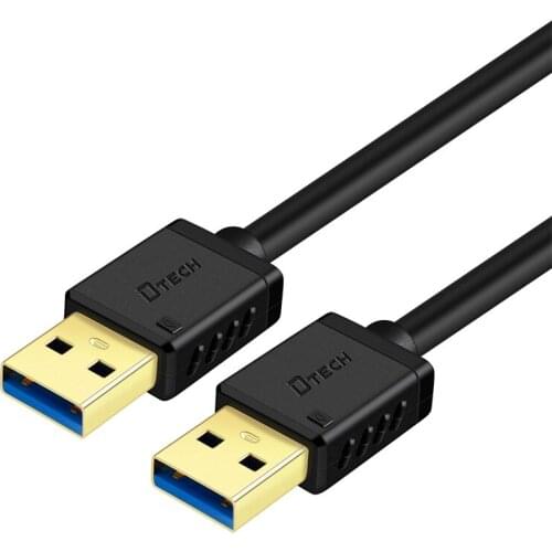 Dtech USB 3.0 A to A Cable Type A Male to Male Cable Cord for Data Transfer Hard Drive Enclosures Printers Modems Cameras