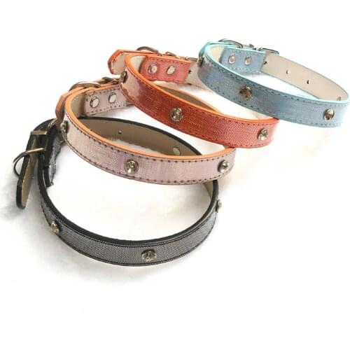 Legendog Cat Dog Collar Faux Leather Pet Collar Adjustable Reflective Collar Rope Fashion Pet Collar Cat Collar Pet Accessories