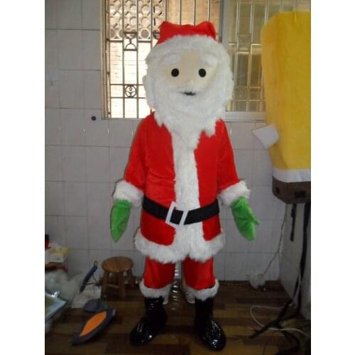 New Year Christmas Santa Claus mascot costume Adult Size ! Christmas Fancy dress, factory direct free shipping