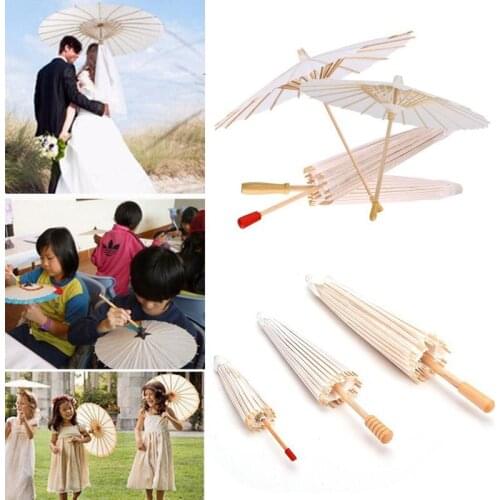 1 Piece Mini White Paper Umbrella Cosplay Photo Props Home Party Decor Wedding Bridal Decoration DIY Craft Accessories