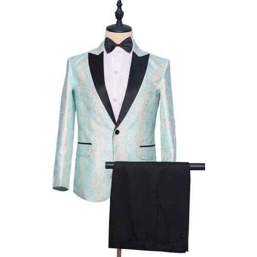 Male Suits Two-piece Set Suit Blazer With Pants Slim Business Formal Dress Weeding Groom Man Suit Office Set Blazer