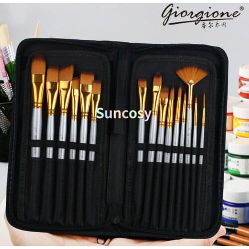 15pc/set Giorgione Acrylic Oil Painting Brush Set Painting Package,quality Nyon Brush Set for Water Color Paintings