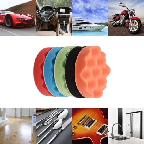 39Pcs Polishing Pads Kit 3 Inch 5 Inch Car Buffing Sponge for Automobiles Yachts Self-adhesive Wool Pad