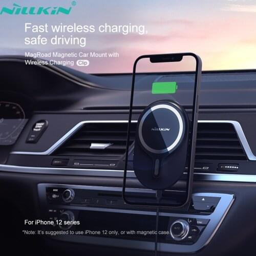 Nillkin MagRoad Magnetic Car Mount with Wireless Charging (Clip) for Apple iPhone 12 Series