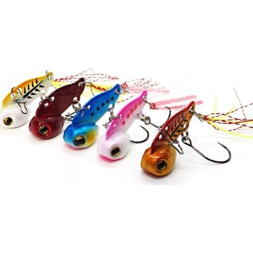 1Pcs New Arrival Metal Mini VIB Lures Vibrations Spoon Lure Fishing bait Hard Bait Tadpole lure VIB Bait 3D Eye