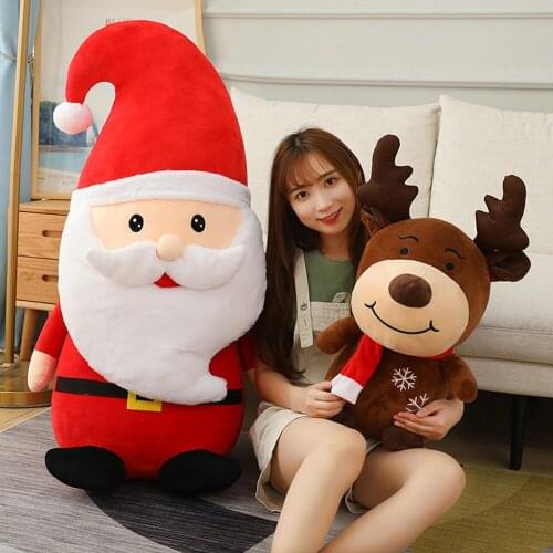 New Year 2021 Christmas Pillow Christmas Decoration Santa Claus Elk Doll Merry Christmas For Home Birthday Xmas New Year Gift