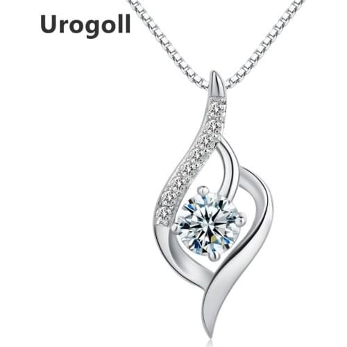 Wholesale Fine Jewelry 925 Sterling Silver Necklaces Pendants For Women Fine Jewelry CZ Zircon Necklaces For Friends Gifts