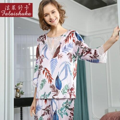 Sexy 100% Genuine Silk Pajama Sets Women 2 Pcs Home Suit Real Mulberry Silk Sleepwear Noble Pyjamas Women Pure Color Long Sleeve