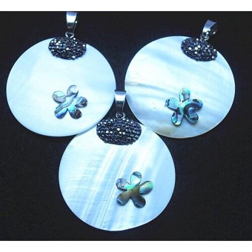 White shell pendant with abalone shell pendants star shape size 45mm for charms necklace making diy jewelry components