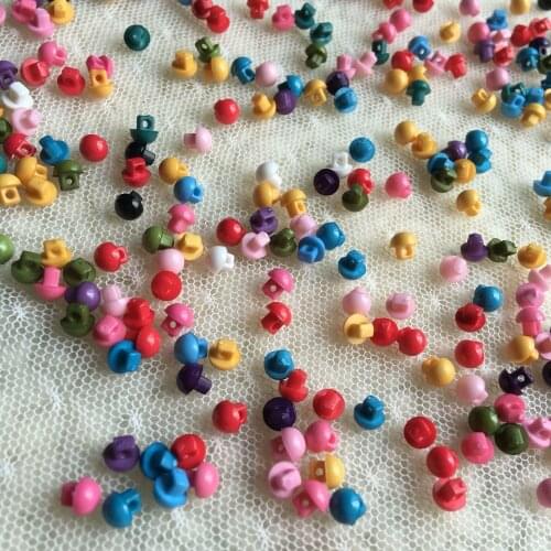100pcs/lot Doll buttons for diy sewing craft DIY 5mm mini button blyth doll clothes ccessories resin mushroom buttons