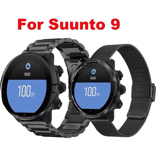 24MM Straps For Suunto 9 7 Baro/Suunto D5 Spartan Sport Wrist HR/Baro Smart Watch Band Stainless Steel Bracelets Metal Correa