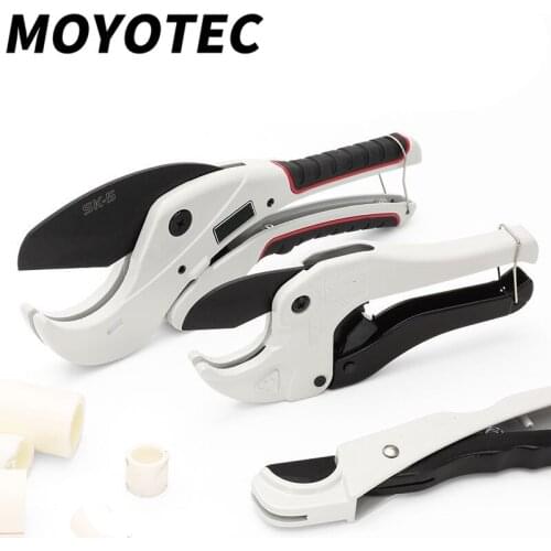 MOYOTEC Pipe Cutter PVC/PU/PP/PE Hose Cutting Scissors Ratchet Scissors Tube Cutter Plumbing Tools