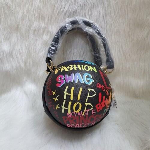 Spherical Shape Bag for Women 2021 New Fashion Letter Prints One Shoulder Bags Ladies Designer Handbags Sac De Luxe Femme Marque