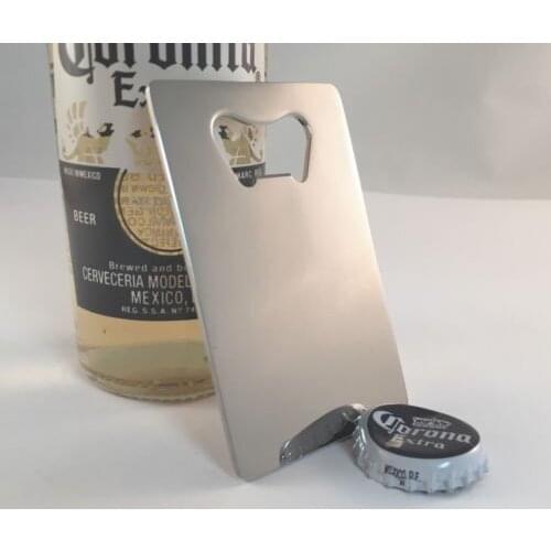 High quality and low price custom made Bottle Opener Stainless Steel Credit Card Sized Personalized custom Beer Bottle Opener