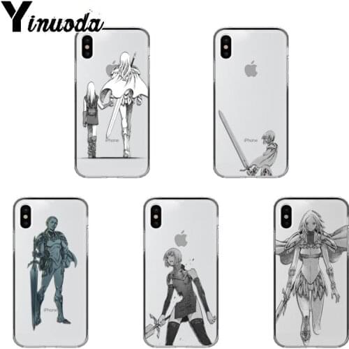 Yinuoda Claymore Anime Phone Case for iPhone X Xs Xr XsMax 6 6s Plus 7 7plus 8 8plus 5 5s 5c SE Cover