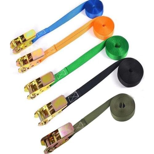 1pcs 3m X 2.5cm 800kg Car Luggage Cargo Polyster Tape Strap Bind Belt Auto Bundling Belt Ratchet Tie Down without Hook
