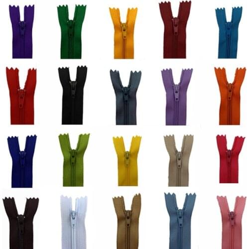 10-20 pieces. 10cm-60 cm (4inch-24 inch) Red Nylon Zipper Tailor Sewer Craft Crafters & FGDQRS